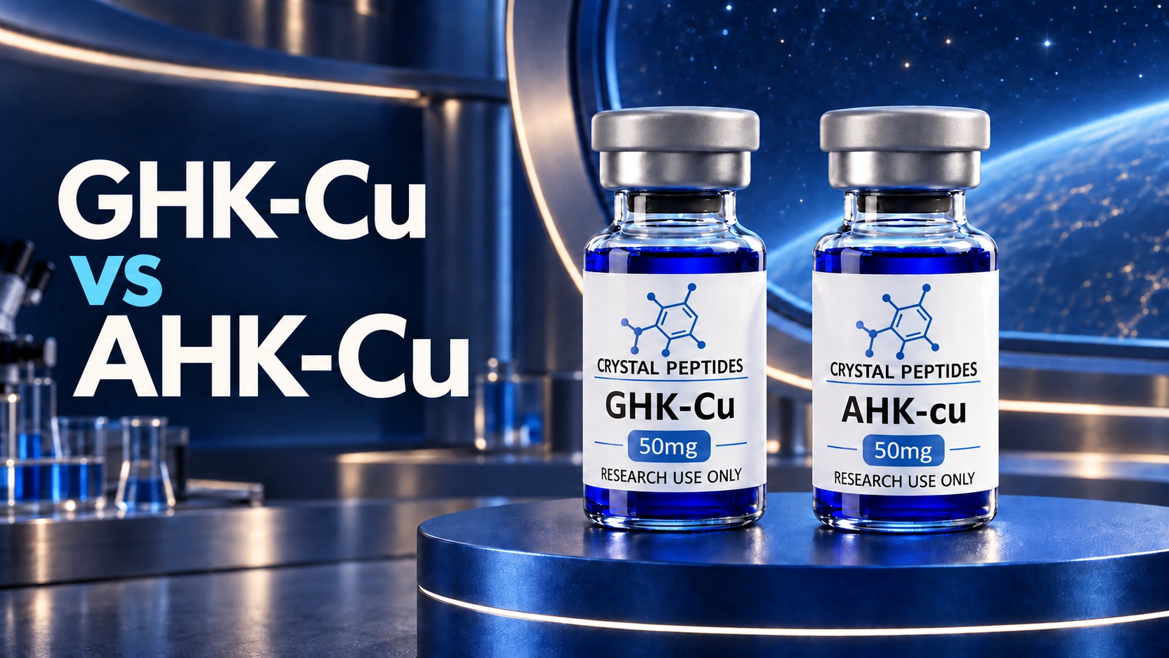 GHK-Cu și AHK-Cu: Ce se schimbă când se schimbă un aminoacid?